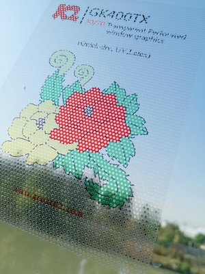 PET Transparent Vinyl Window Graphics Clear One Way Vision Film