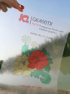 PET Transparent Vinyl Window Graphics Clear One Way Vision Film