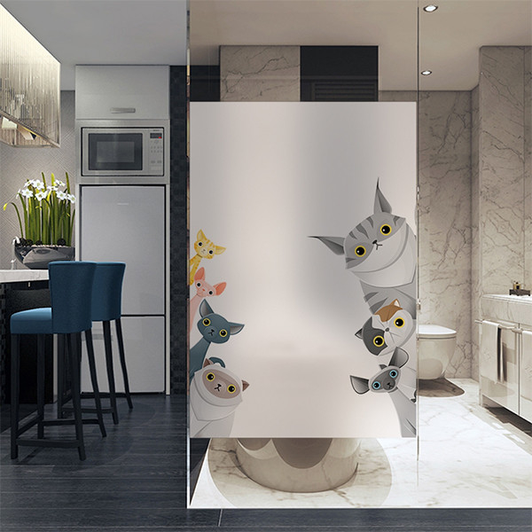 Large Format Adhesive Printable Vinyl Window Graphics Frosted Film For Glass Window Door
