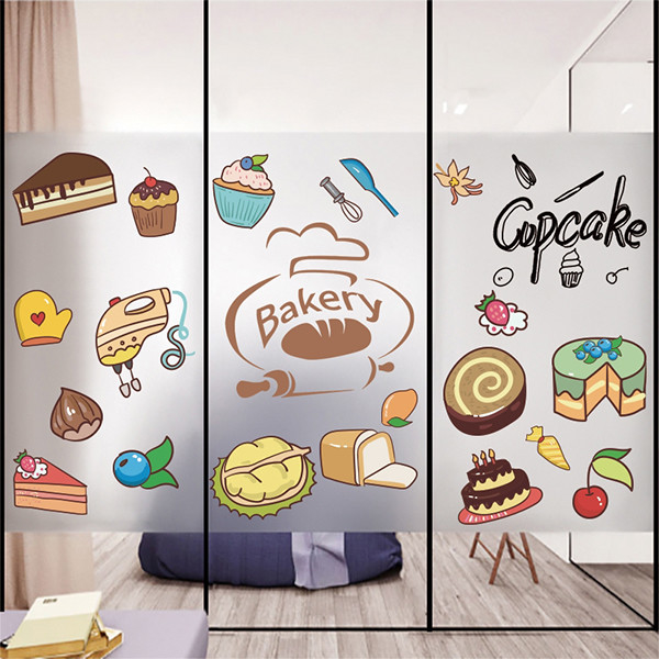 Self Adhesive Transparent Frosted Glass Window Sticker For Decoration PVC Material